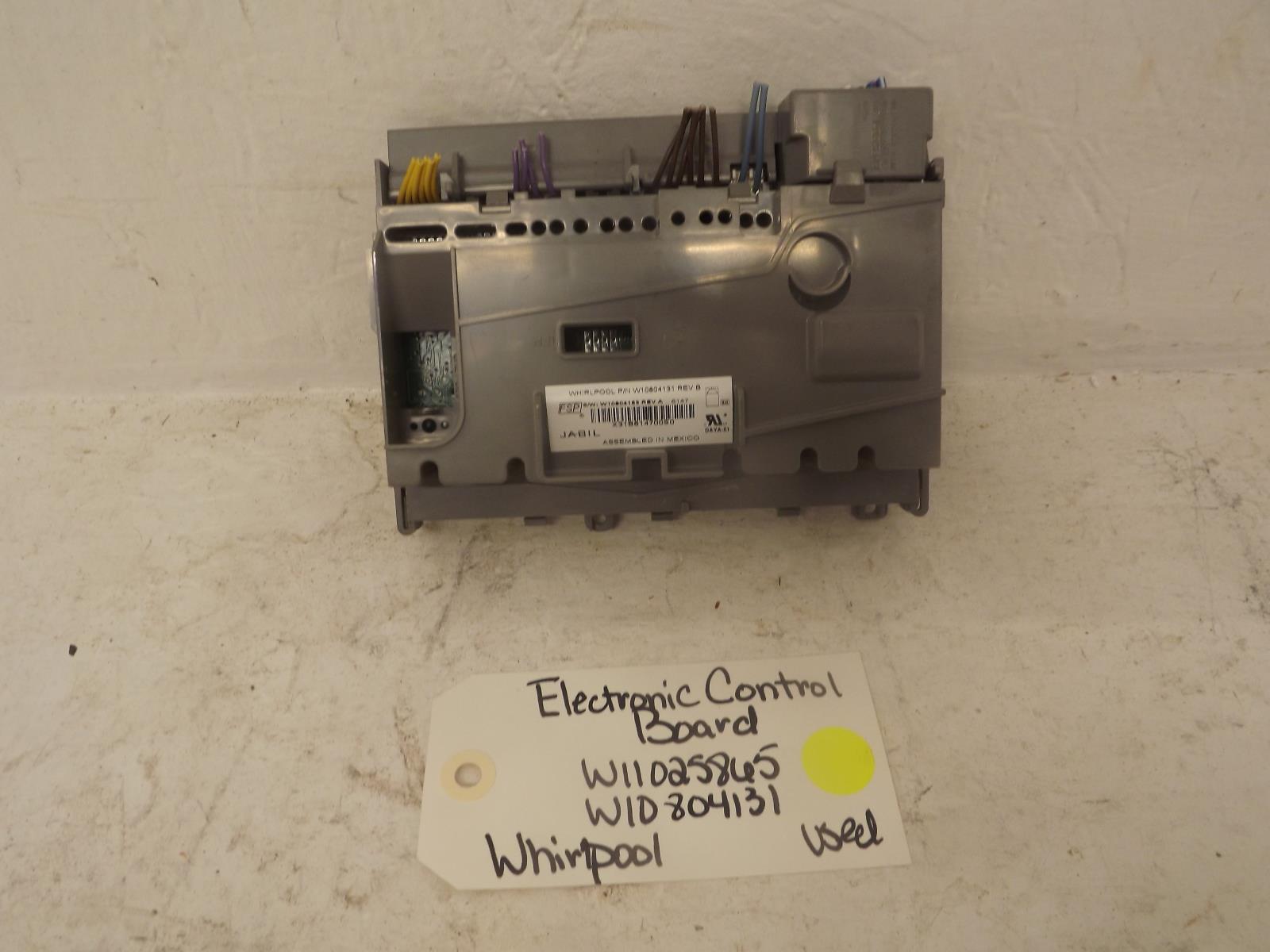 Whirlpool Dishwasher W11025865 W10804131 Electronic Control Board Used Whirlpool Dishwasher W11025865 W10804131 Electronic Control Board Used